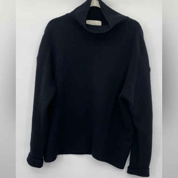 NakedCashmere 100% Cashmere black mock neck oversized sweater size M - Picture 4 of 8